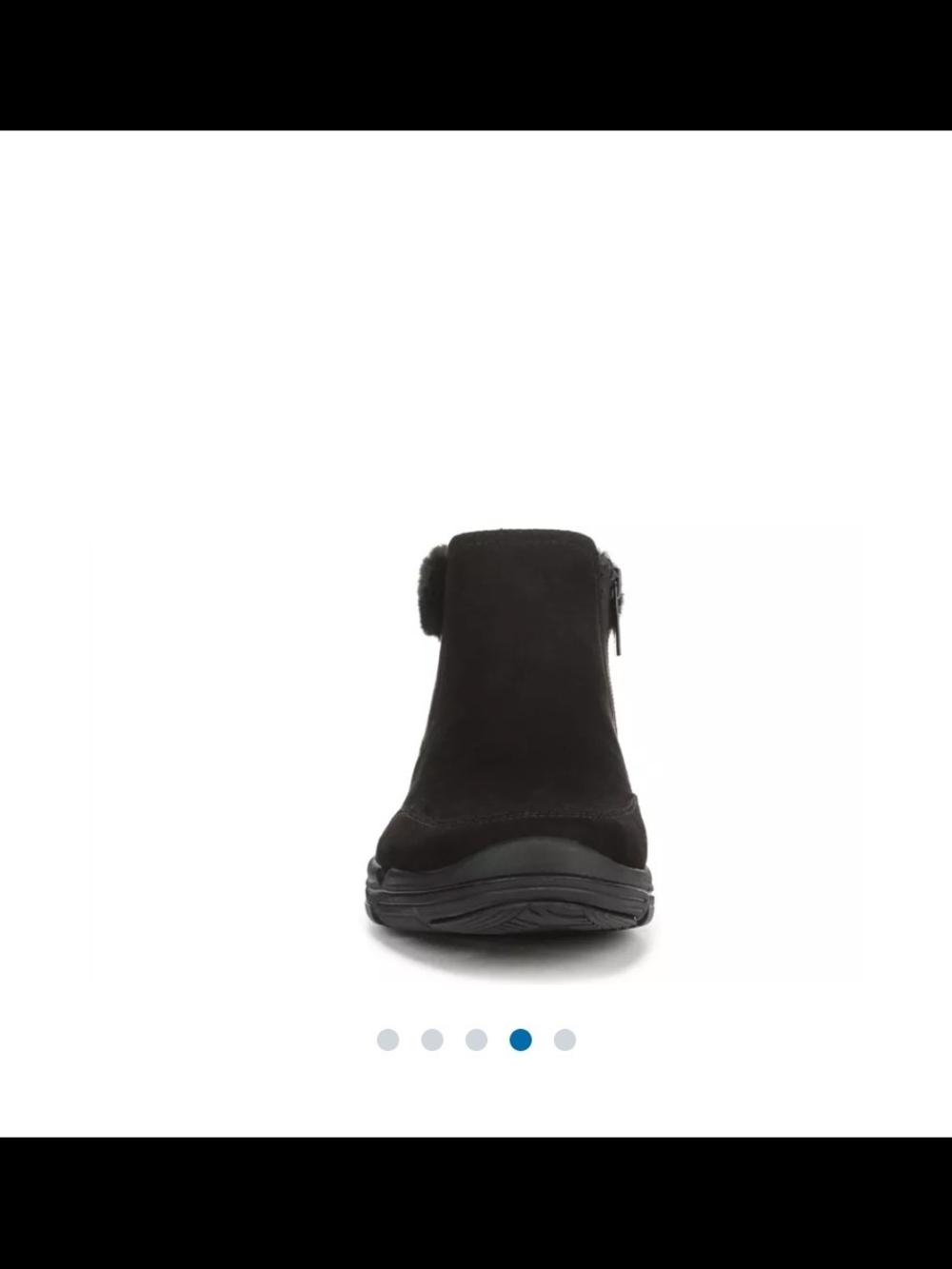 Ryka Black Faux Fur Collar Slip-On Ankle Booties - Picture 4 of 13